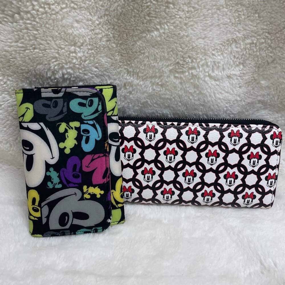 Disney Mickey & Minnie Mouse His and Hers Wallets 2 for 1